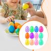 Tachiuwa 12 Pieces Fillable Easter Eggs Themed Party Favors 6cm Ornament Easter Basket Fillers for Group Activities Classroom Events, multicolor view 4