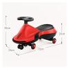 Bicycles Ride On Swing Wiggle Car with Flashing Wheels Anti-Rollover, Indoor and Outdoor Toy for Ages 3 and Up Bike(Rojo) view 2