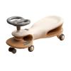 Bicycles Ride on Toy for Ages 3 and Up Wiggle Car with Music Lights Silent Wheels Anti-Rollover, for Indoor Outdoor Bike(Brown) view 1