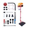 Basketball Hoop for Kids, 4-in-1 Adjustable Height, 1set, Kids Basketball Ball Hoop, Children Sports Play Set, Training Ring Stand, for Boys, Girls, Backyard, Playroom, Outdoor, Birthday, Christmas view 1
