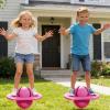 Childrens Balance Jumping Ball with Adjustable Handle - Indoor & Outdoor Pogo Ball for Kids Ages 8-12, Improves Balance & Coordination, Safe Non-Slip Design for Endless Active Play (Pink+Purple) view 3