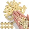 100 Pcs Miniature Coins for Crafts Tiny Fake Gold Coins Metal Dollhouse Gold Brick Coin for Fairy Micro Landscaping Display Decoration Accessories Garden view 1