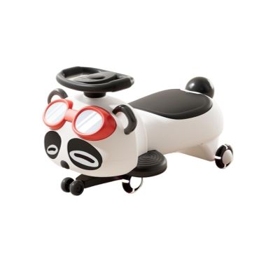 Bicycles Wiggle Car with Pedal Swing Cars with Under Seat Storage Anti-Rollover Flashing Wheels Lights and Music Bike(Black)