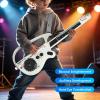 Diydeg Electric Guitar, Foldable Stringless Smart Guitar Toy with DJ Turntable LED Lights, Kids Music Beginner Kit, Christmas Thanksgiving for Children Above 3 (Grey) view 2