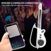 Diydeg Electric Guitar, Foldable Stringless Smart Guitar Toy with DJ Turntable LED Lights, Kids Music Beginner Kit, Christmas Thanksgiving for Children Above 3 (Grey) view 4