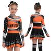 Yiesvsov Cheerleading Outfit for Girls Cheer Uniform Set Complete Clothes Performance Dancewear Cosplay Costume Orange 16 Years view 1