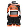 Yiesvsov Cheerleading Outfit for Girls Cheer Uniform Set Complete Clothes Performance Dancewear Cosplay Costume Orange 16 Years view 2