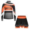 Yiesvsov Cheerleading Outfit for Girls Cheer Uniform Set Complete Clothes Performance Dancewear Cosplay Costume Orange 16 Years view 4