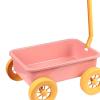 JISADER Wagon Toy Pretend Play Kids Outdoor Toy Vehicle Push Pull Cart Trolley Sand Game Educational Toy with Sturdy Material Suitable for Summer Beach Travel, Pink view 2
