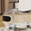 Bicycles Swing Car Ride On Toy Peanut Shape Wiggle Car Music Lights Anti-Rollover, for Indoor and Outdoor Play Bike(Grey) view 3