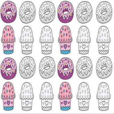 Fun Express Color Your Own Sweet Treat Magnets - Creative DIY Craft for Kids Home Activities Party Favors and Classroom Fun - Perfect for Gifts Decorations and Holiday Projects - 12 Pieces (Pack of 2)