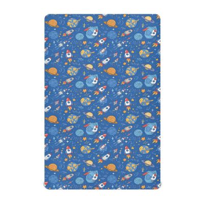 Baby Crib Sheet Cute Cartoon Space Crib Mattress for Boys and Girls Playard Sheet Soft Breathable Fitted Baby Mattress Cover 52x28in