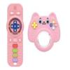 2 Pack Baby Rattles Teething Toy for Babies 3-6 Months, Teething Relief for Infant 6-24 Months, Silicone Teethers TV Remote Boys and Girls Sensory Toy view 4