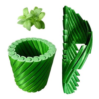 3D Printed Cascading Fidget Toy Articulated Sensory Toy Stress Relief Desk Toys, Colorful Whirling Spiral Cone Expanded Novelty Toys, 2026 New Impossible Passthrough for Adults(Green)