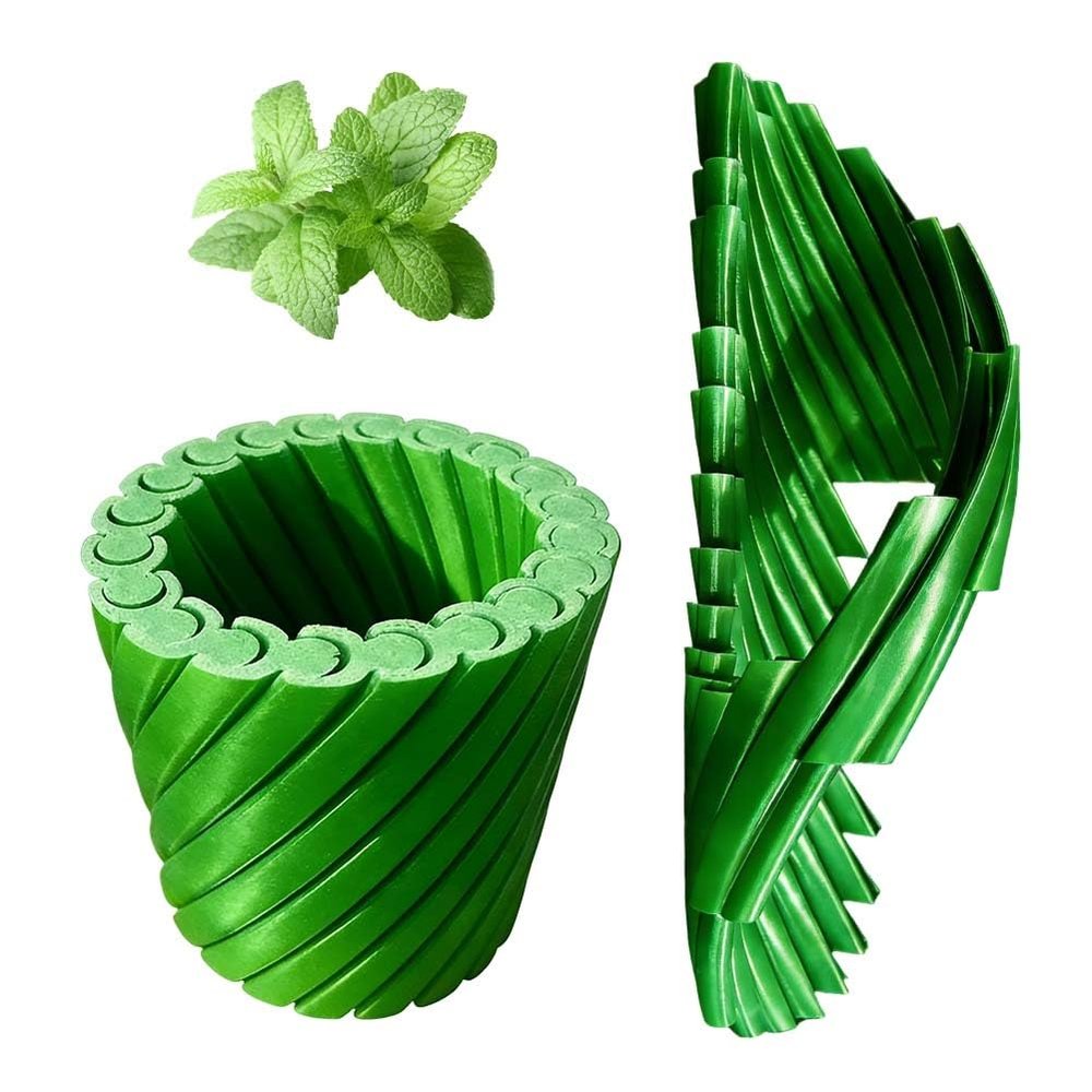 3D Printed Cascading Fidget Toy Articulated Sensory Toy Stress Relief Desk Toys, Colorful Whirling Spiral Cone Expanded Novelty Toys, 2026 New Impossible Passthrough for Adults(Green)