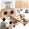 2026 New DIY Wooden RC Drone Kit, Wooden Drone Model Building Blocks with Remote Control, DIY Assembly Quadcopter Training Drones, Creative Flying Toy for Kids and Adults (1pc) view 1