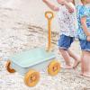 JISADER Wagon Toy Pretend Play Kids Outdoor Toy Vehicle Push Pull Cart Trolley Sand Game Educational Toy with Sturdy Material Suitable for Summer Beach Travel, Blue view 3