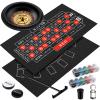 Lunmon Roulette Wheel Set Include 10 Inch Roulette Wheel, Double Sided Felt, 200 Chips, Chip Rake, Acrylic Marker, Dealer Poker Button for Casino Game Blackjack Night Party Holidays (Black) view 1