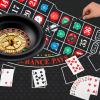 Lunmon Roulette Wheel Set Include 10 Inch Roulette Wheel, Double Sided Felt, 200 Chips, Chip Rake, Acrylic Marker, Dealer Poker Button for Casino Game Blackjack Night Party Holidays (Black) view 4