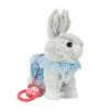 Interactive Walking Rabbit Toy  Plush Robotic Bunny with Sounds, Movements & Leash, Hopping Easter Gift for Kids, Toddler Educational Toy with Nursery Rhymes (Blue) view 1