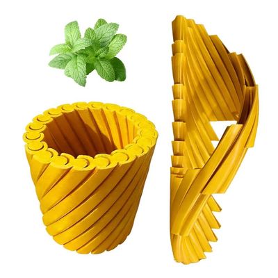 3D Printed Cascading Fidget Toy Articulated Sensory Toy Stress Relief Desk Toys, Colorful Whirling Spiral Cone Expanded Novelty Toys, 2026 New Impossible Passthrough for Adults(Yellow)