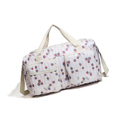 Lovely Cartoon Mom Bag Quilted Pattern Accent Travel Hand Lining for Outings and Overnight Trip Well Organized, A