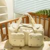 Lovely Cartoon Mom Bag Quilted Pattern Accent Travel Hand Lining for Outings and Overnight Trip Well Organized, A view 3