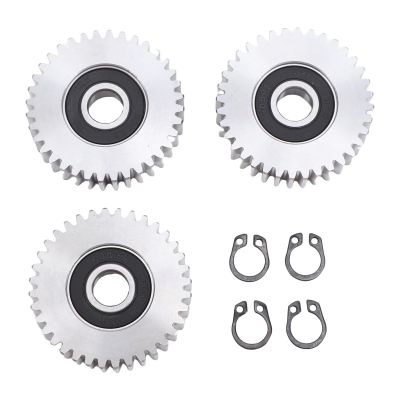3Pcs E Bike Motor Gear, 36 Teeth E Wheel Hub Motor Planetary Gears Alloy Steel EBike Replacement Parts Motor Gear Clutch Kit with 8mm Bearing Compatible with 500W-750W Motor