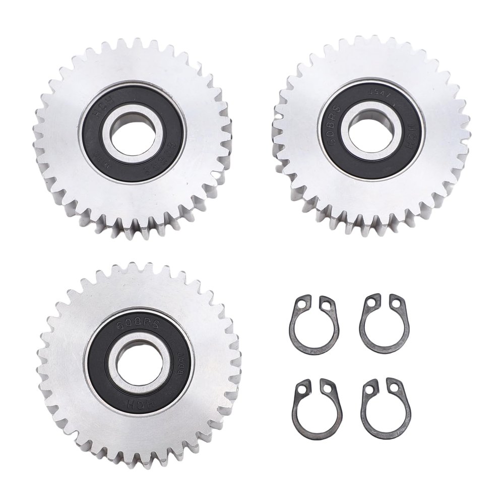 3Pcs E Bike Motor Gear, 36 Teeth E Wheel Hub Motor Planetary Gears Alloy Steel EBike Replacement Parts Motor Gear Clutch Kit with 8mm Bearing Compatible with 500W-750W Motor