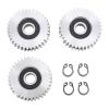 3Pcs E Bike Motor Gear, 36 Teeth E Wheel Hub Motor Planetary Gears Alloy Steel EBike Replacement Parts Motor Gear Clutch Kit with 8mm Bearing Compatible with 500W-750W Motor view 1