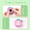 BUBBLELOGUS Apple Case for Tamagotchi Paradise, 4-iaradisen-1 Shockproof Silicone Protective Cover Kit with Faceplate, Flower Dial Cap & Charm, Kawaii Accessories for Girls & Adults (Green) view 4