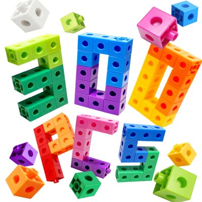 Dotimo 300-Piece Math Linking Cubes for Kids Ages 4-8 Educational Counting Blocks & Snap Manipulatives 10 Colors Counting Cubes for Preschool Learning, Classroom & Homeschool(300-Cubes)