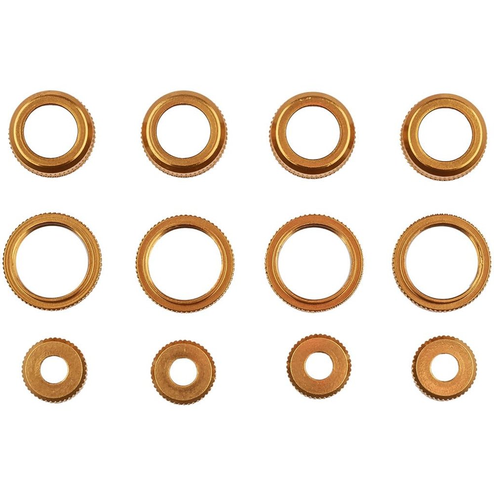 Associated 21911 Reflex 14 Classic 10mm Aluminum Shock Caps and Collars Gold