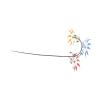 Multi Colored Flowers Wind Spinner, Metal Flower Windmill with 3 Vibrant Flowers and Green Leaves, Large Wind Spinner for Outdoor Porches Gardens Patios Yards, Rust Proof Iron Cons view 2