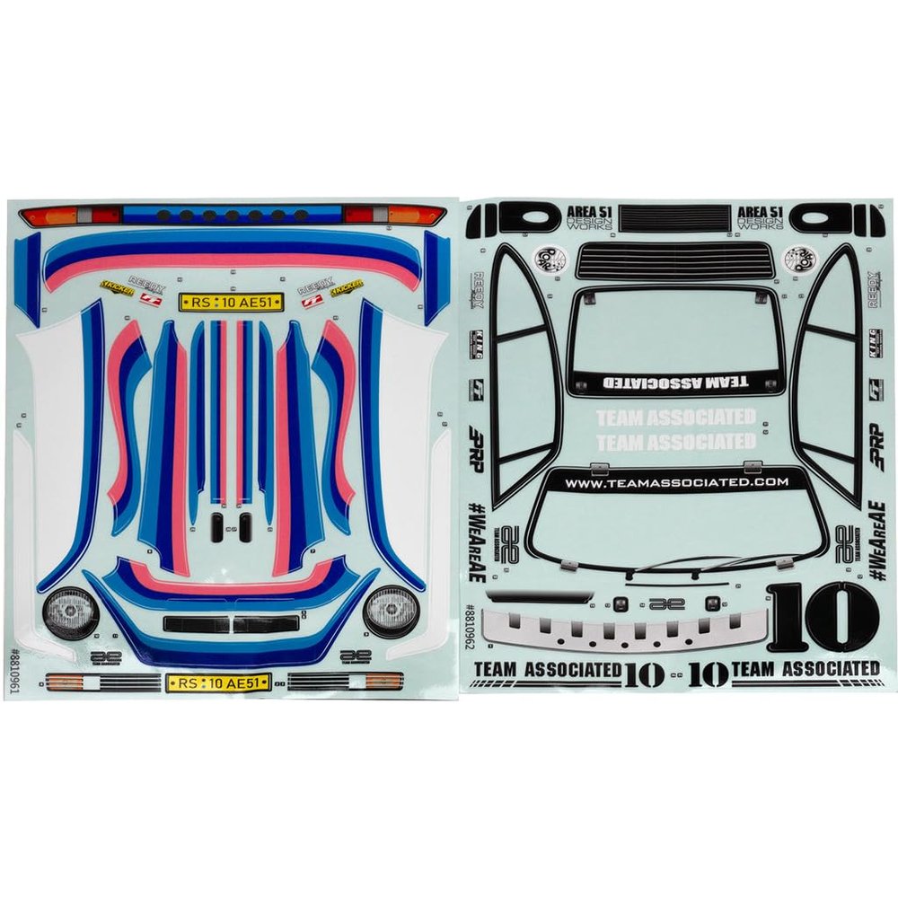 Associated 31964 RC10 4x4 Rally Body Decal Set