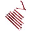 Aluminum Alloy Chassis Link Rod for 1/24 RC Crawler Car, RC Car Chassis Link Rod Upgrade Part, High Performance Linkage System with Brass Ball Heads and O Rings, Durable Replacemen (Red) view 4