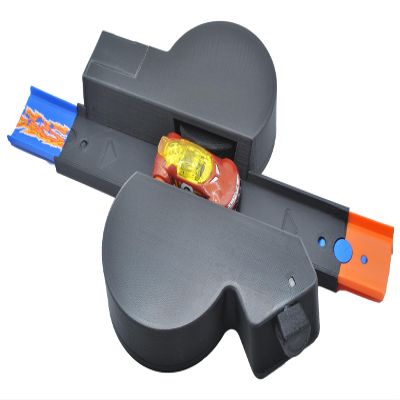 Mike's Makeshop Booster Classic  Quiet, Rechargeable Track Booster Compatible with Hot Wheels (Black)