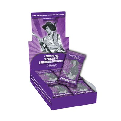 2025 Jimi Hendrix Keepsake Collectible Hobby Box  16 Packs Per Box  2 Memorabilia Hits Per Box  Collectible Trading Cards