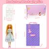 122 Pcs Doll Closet Playset with 11.5 Inch Dolls, Clothes and Accessories, Include Princess Dresses Shoes Bags Hangers Shoe Rack Doll Other Accessories, Dress Up Toys for Girls, Kids, Toddler (Purple) view 3