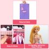 122 Pcs Doll Closet Playset with 11.5 Inch Dolls, Clothes and Accessories, Include Princess Dresses Shoes Bags Hangers Shoe Rack Doll Other Accessories, Dress Up Toys for Girls, Kids, Toddler (Purple) view 4