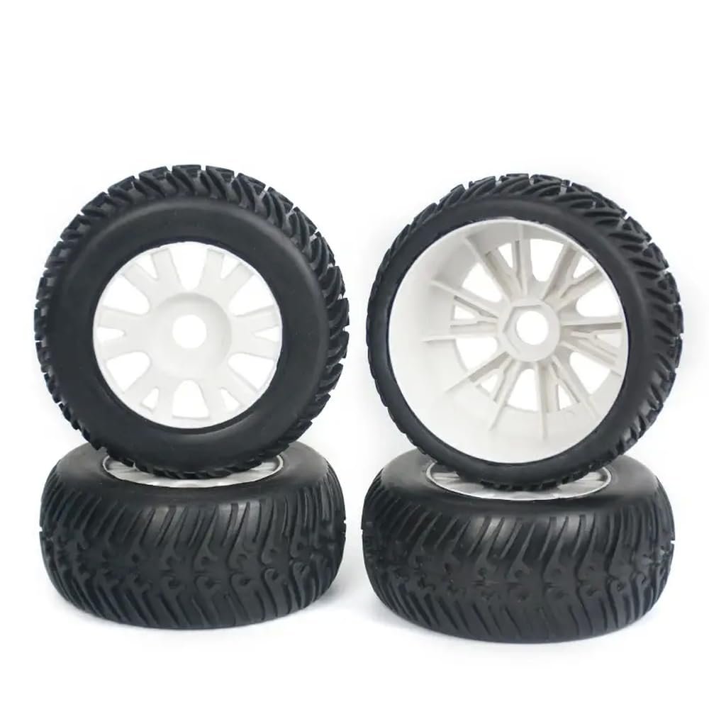1/8 Scale RC Car Tires and Wheels with 17mm Adapter Compatible With Short-Course Trucks and Off-Road Remote Control Vehicles (4pcs)