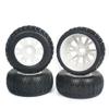 1/8 Scale RC Car Tires and Wheels with 17mm Adapter Compatible With Short-Course Trucks and Off-Road Remote Control Vehicles (4pcs) view 1
