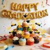 2026 Graduation Cupcake Toppers 36 Pack Graduation Glitter Class of 2026 Graduation Cap Diploma Cupcake Graduation Party Decorations Supplies (Gold) view 1