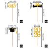 2026 Graduation Cupcake Toppers 36 Pack Graduation Glitter Class of 2026 Graduation Cap Diploma Cupcake Graduation Party Decorations Supplies (Gold) view 3