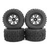 4PCS 129x66mm RC Car Wheels Tires with 12mm Adapter Compatible With 1/10 Scale Trucks and Similar Model Vehicles view 1
