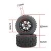 4PCS 129x66mm RC Car Wheels Tires with 12mm Adapter Compatible With 1/10 Scale Trucks and Similar Model Vehicles view 4