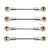 4pcs Metal Suspension Link Rods Compatible with Kyosho Z 4x4 1/18 1/24 RC Crawler Cars and Similar Models view 1