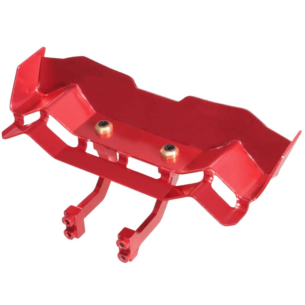 Rc Repairs Spare For Mjx 14209 14210 1/14 Aluminum Alloy Tail Wing Car Spoilers 1412A 14210 RC Car Metal Upgraded Parts Accessories(Red)