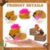 50 Pcs Adopt a Horse Party Favors Include 8 Mini Stuffed Horse 8 Boxes 8 Brown and Pink Hats and Scarves 8 Cards 1 Adopt Sign 8 Mini Haystacks for Adopt a Pony Party Favor Pet Birthday Supplies view 3