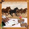 50 Pcs Adopt a Horse Party Favors Include 8 Mini Stuffed Horse 8 Boxes 8 Brown and Pink Hats and Scarves 8 Cards 1 Adopt Sign 8 Mini Haystacks for Adopt a Pony Party Favor Pet Birthday Supplies view 4